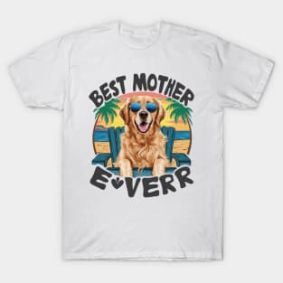 Golden retriever dog mom mothers day quotes funny T-Shirt